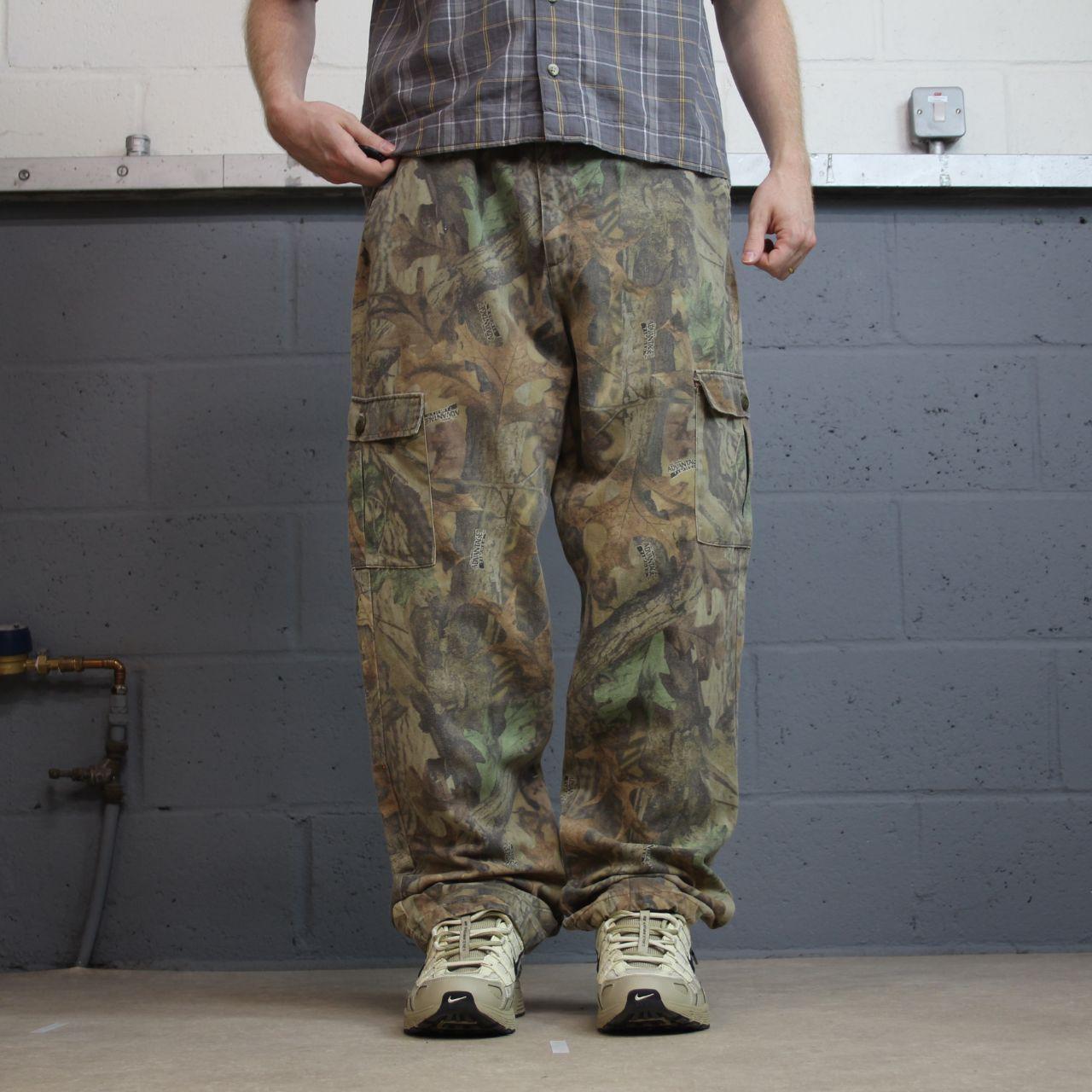 Ranger baggy Advantage camo cargo pants Y2K L khaki Tree leaf camouflage pattern