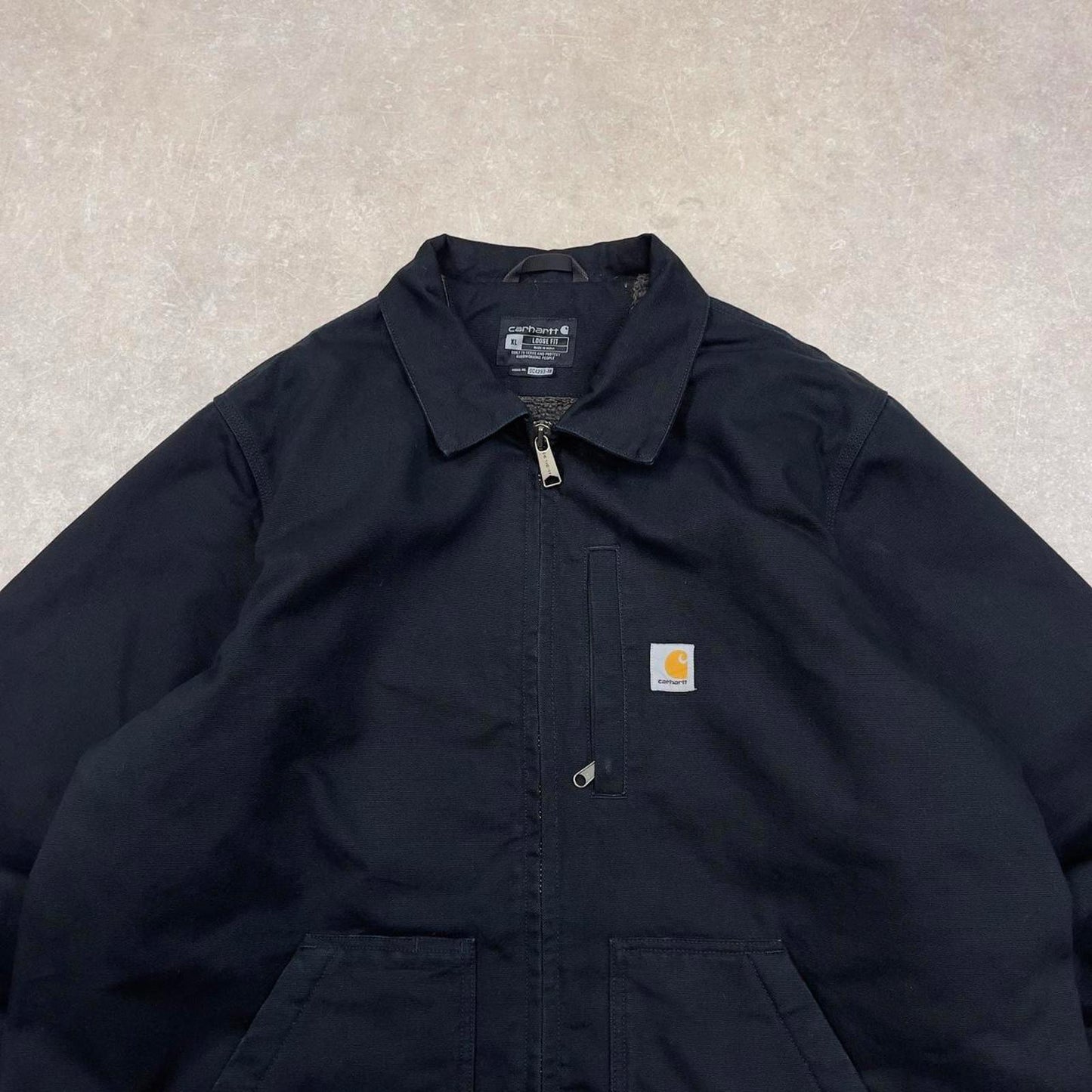 Black Carhartt jacket XL sherpa lined canvas ridge