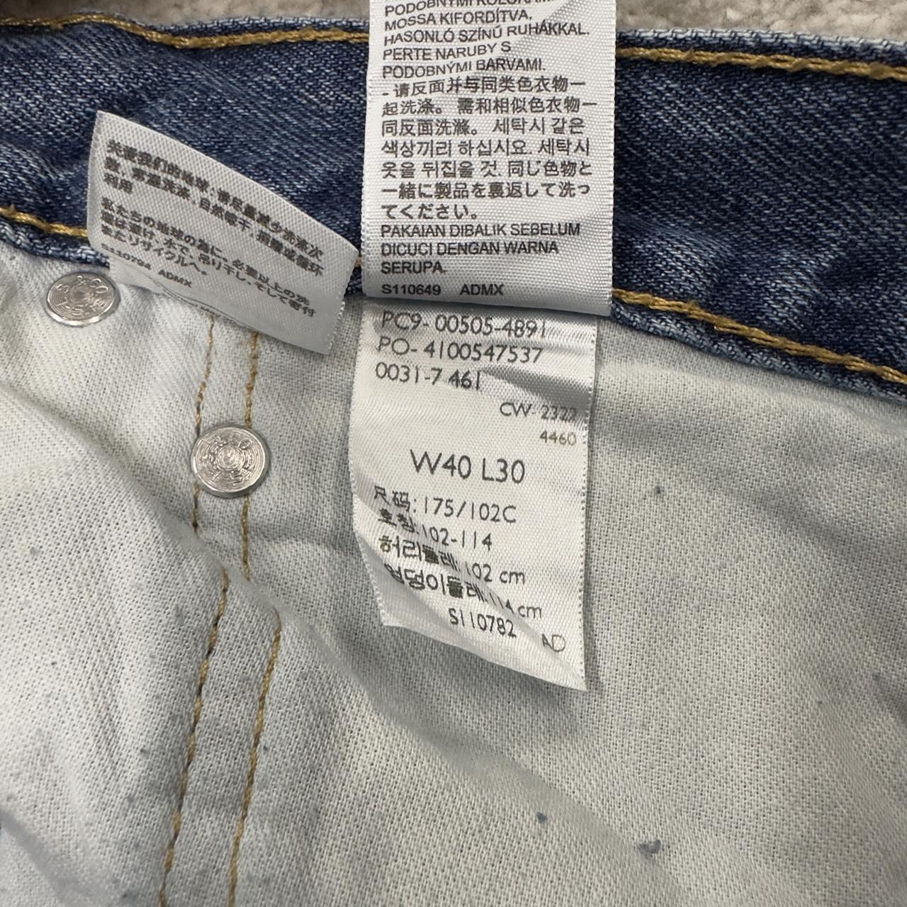 Levi’s 505 jeans y2k W40L30 blue straight leg denim pants red tab logo