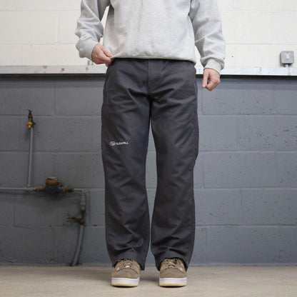 Mens Carhartt carpenter pants W36 L30 grey relaxed 90s style cargos subaru embroidery
