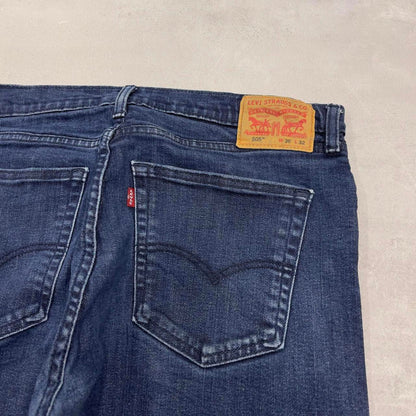 Blue Levis 505 jeans W36L32 straight fit denim skate style pants red tab logo