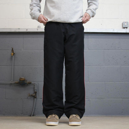 Vintage Womens black Reebok joggers 14 y2k style sportswear track pants side stripe design