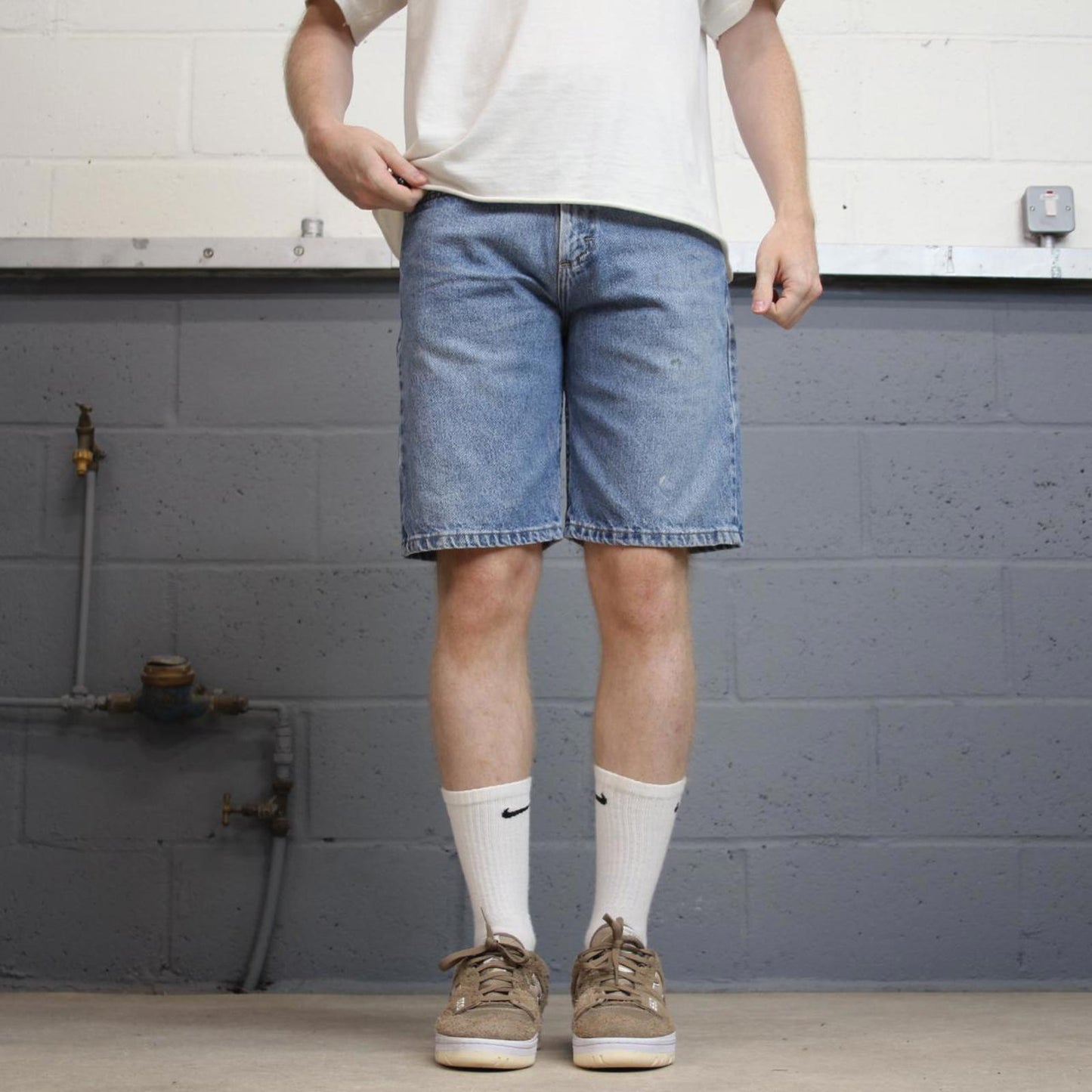 Blue Wrangler denim jorts W30 Loose denim summer jean shorts