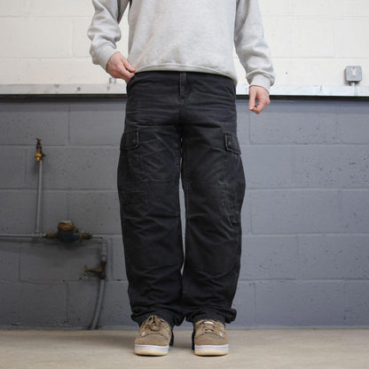00s Carhartt WIP cargo pants black W31L34 90s skater style workwear cargos