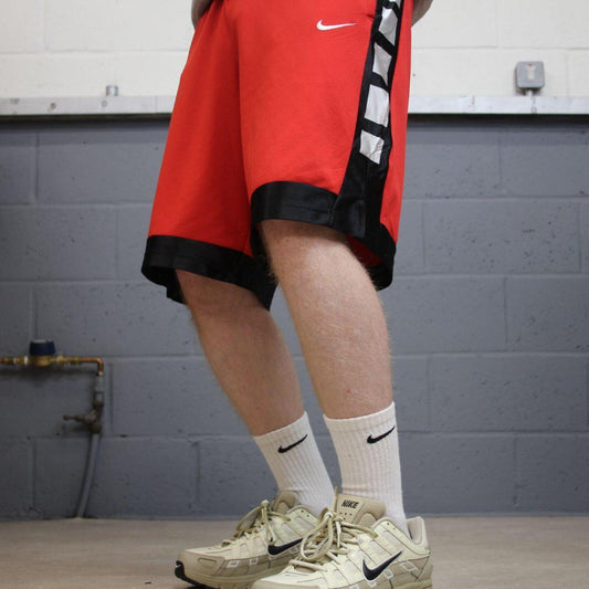 Long Nike sports shorts y2k red Basketball style comfy loose floaty summer gym shorts