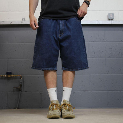 Wrangler baggy denim shorts blue Loose comfy skater style jorts