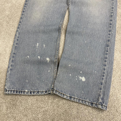 Y2K Levi’s 505 jeans straight leg light wash blue Straight fit 5 pocket pants red tab logo