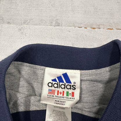 Blue vintage adidas pullover windbreaker XL