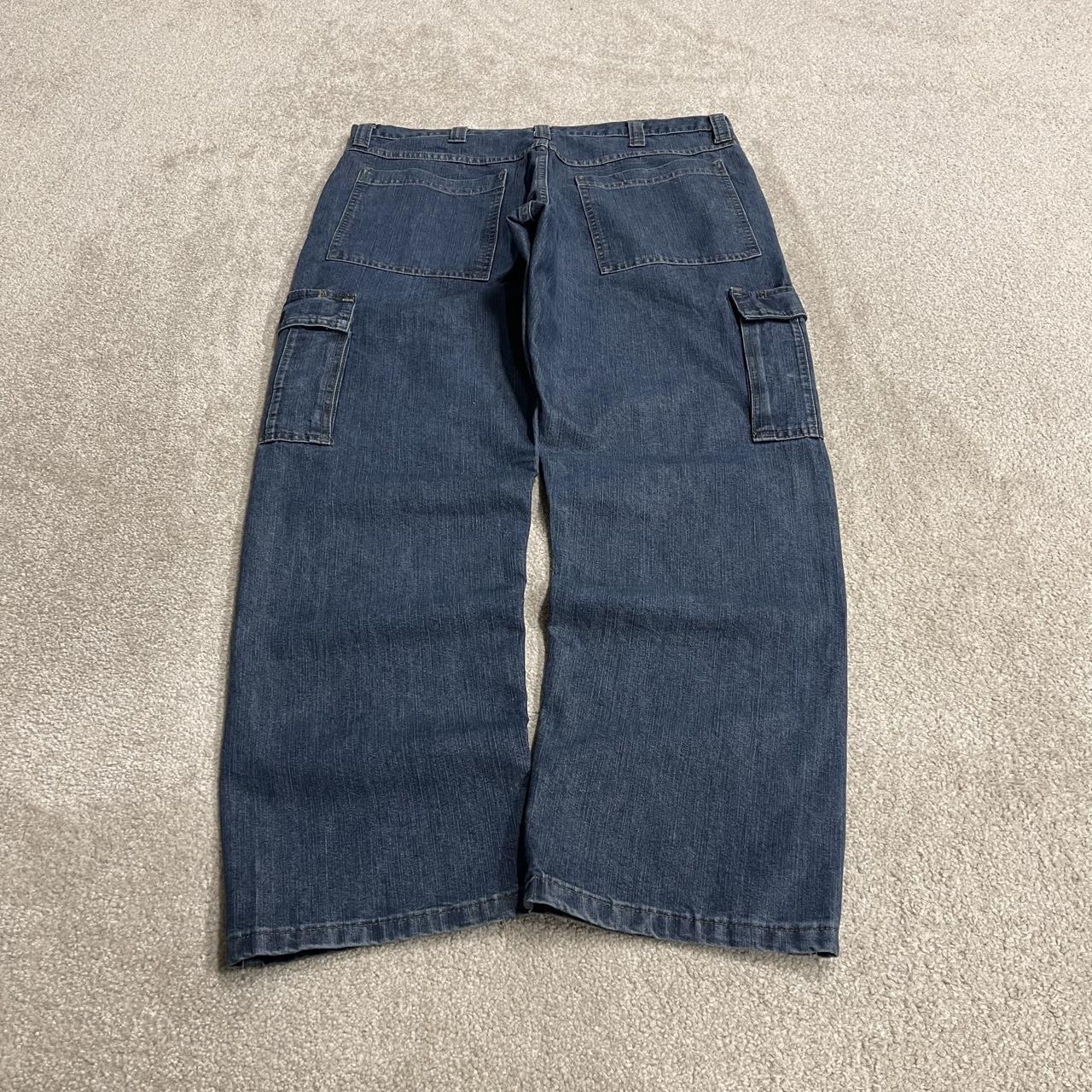 Wrangler baggy cargo jeans y2k W36L30 blue Loose fit skater workwear pants