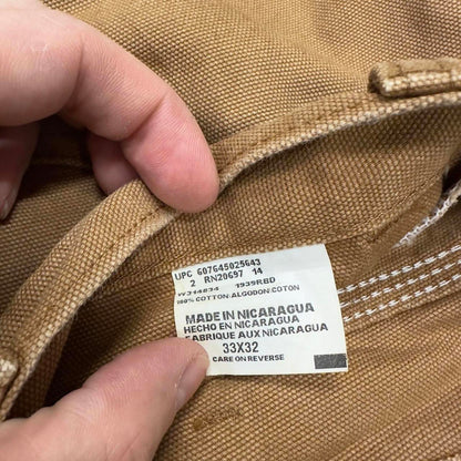 Baggy Dickies carpenter jeans W34 L32 tan loose canvas cargo skater pants