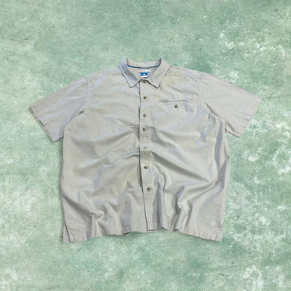 Y2KColumbia technical shirt short sleeve light blue Surf style button down summer shirt