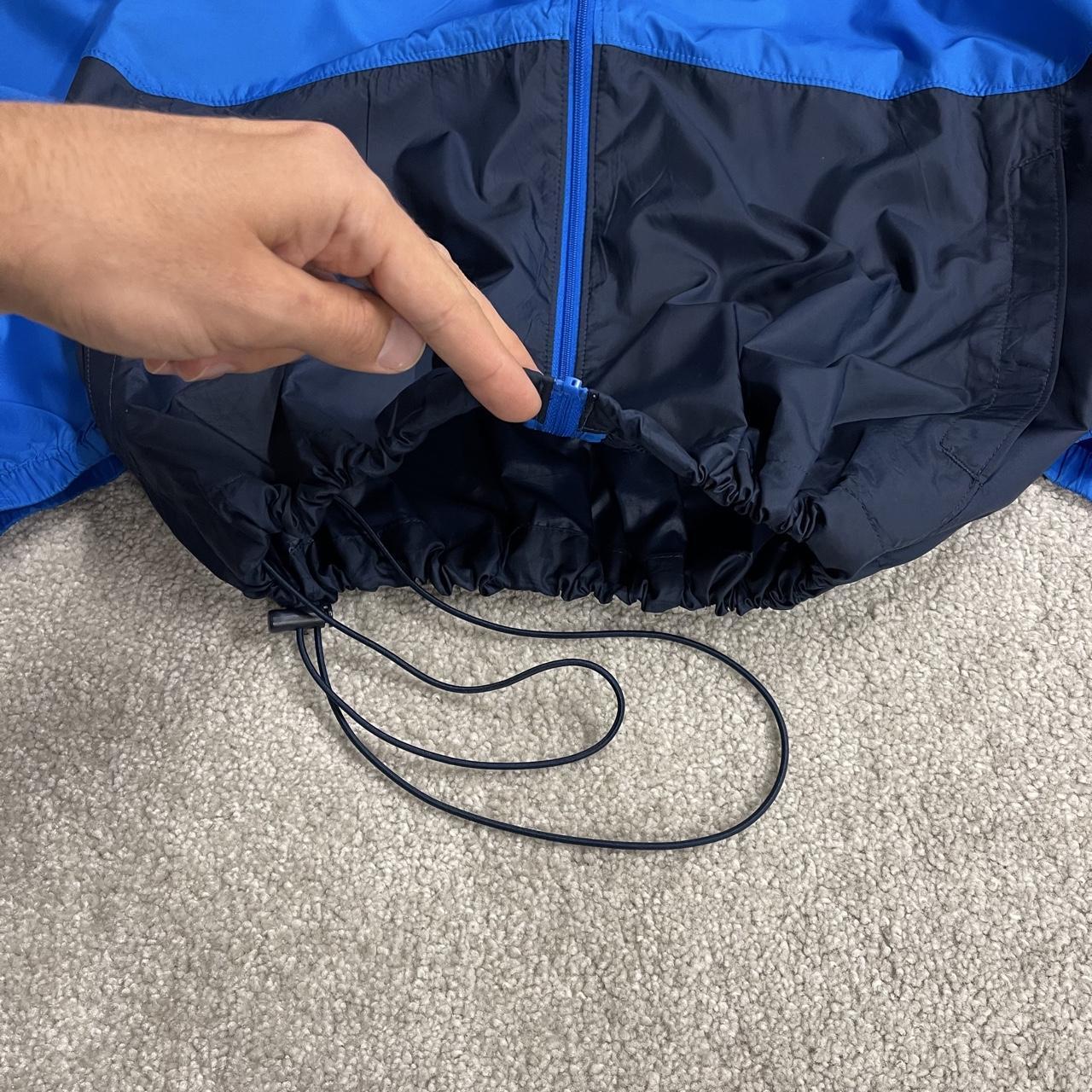 Columbia technical windbreaker jacket Medium men's navy blue two tone hooded lightweight