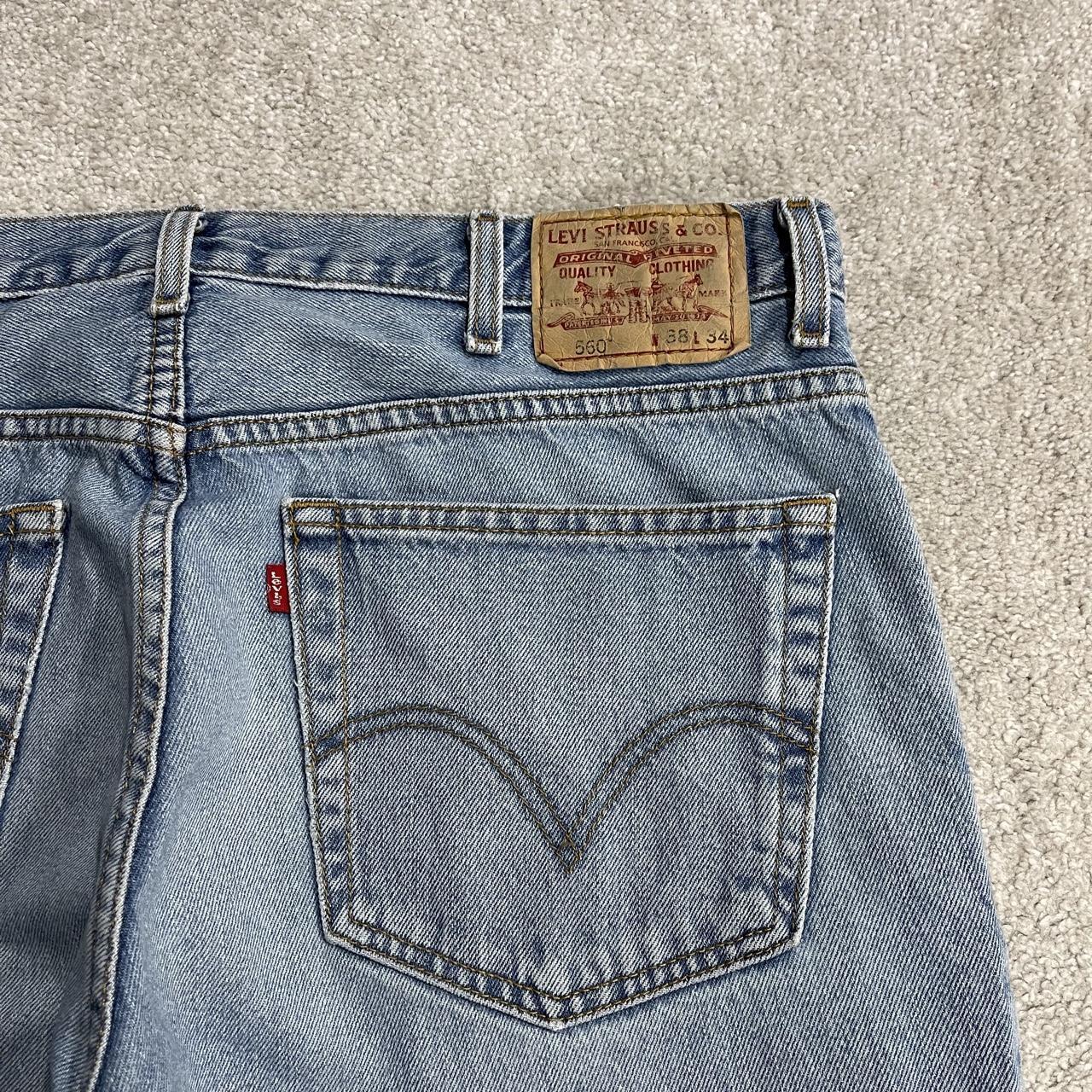 Levi's 560 baggy jeans y2k blue Wide leg comfort fit denim pants red tab logo