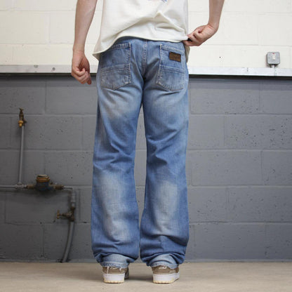 Vintage Wrangler jeans W33L34 mens blue straight leg denim y2k jeans