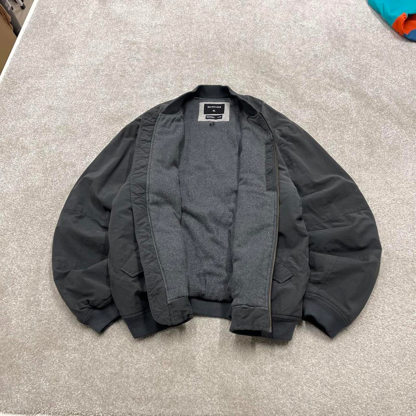 00s Quiksilver technical bomber jacket L men's y2k style fleece lined windbreaker