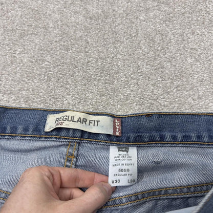 Levi’s 505 jeans Y2K blue denim Levi’s straight leg 2000s style pants red tab logo