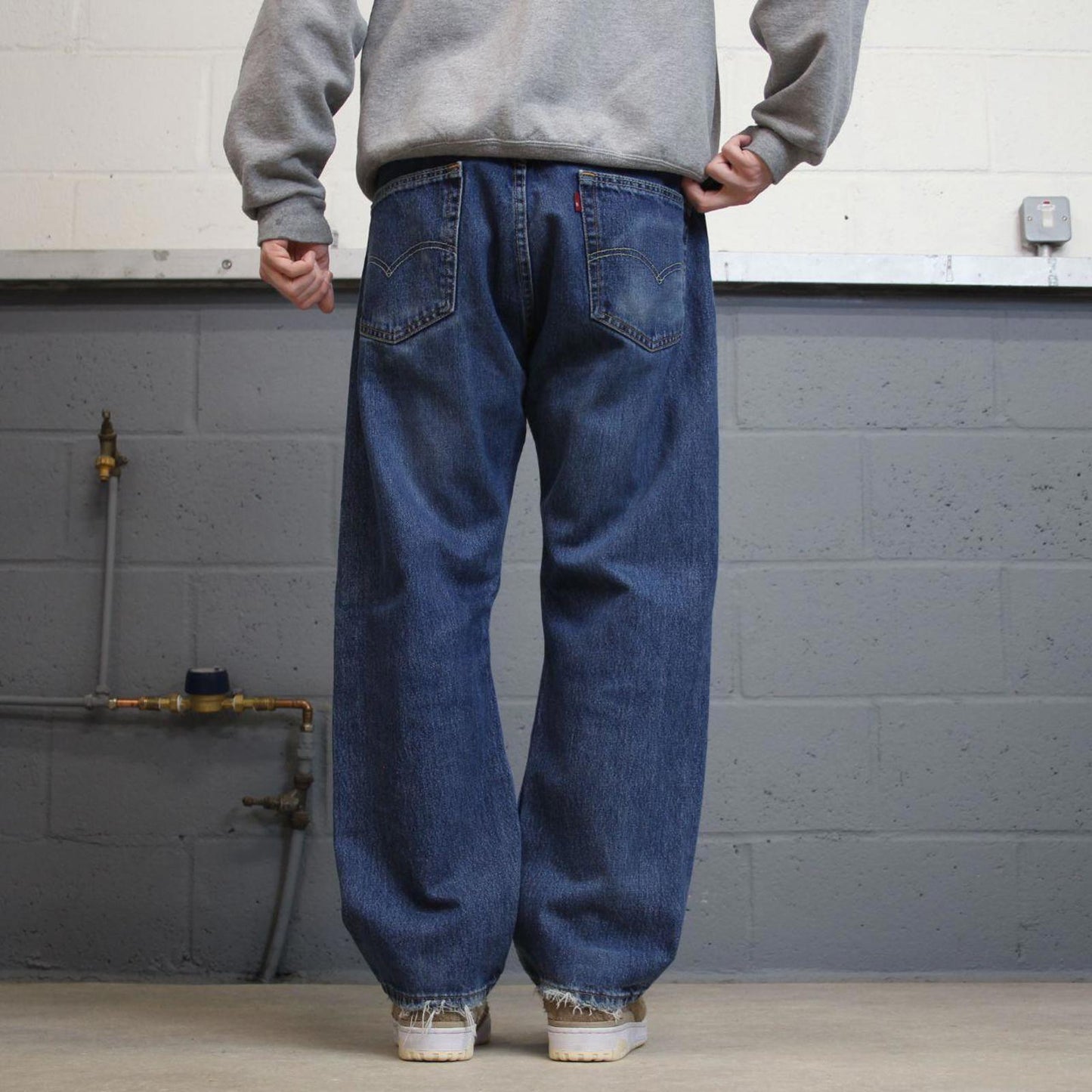 Y2K Levi’s 505 jeans straight leg blue Straight fit denim pants red tab logo