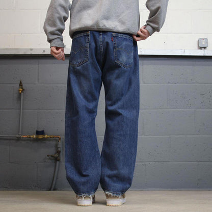 Y2K Levi’s 505 jeans straight leg blue Straight fit denim pants red tab logo