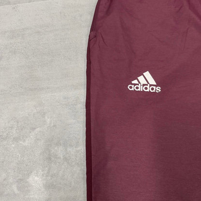 Baggy Adidas Trackies XL maroon loose floaty leg tracksuit bottoms