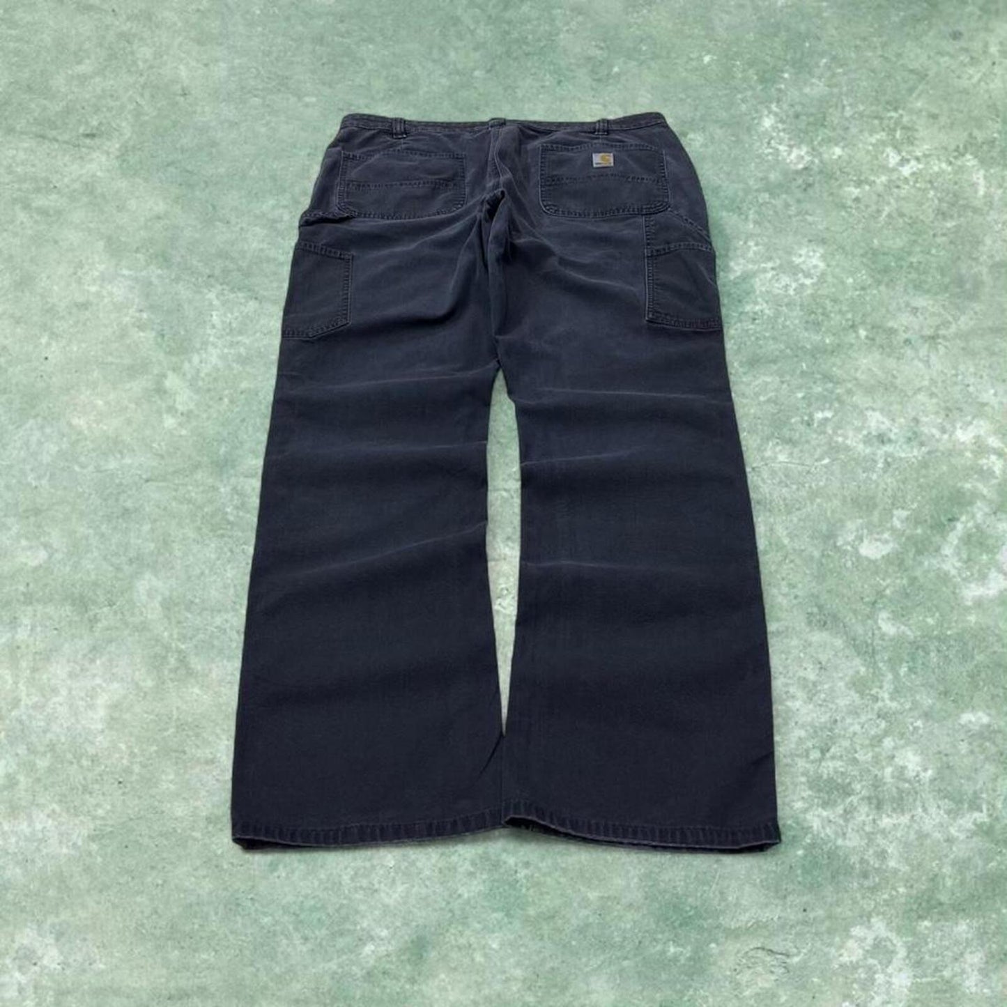 Carhartt carpenter work pants loose fit navy Women's cargo workwear trousers