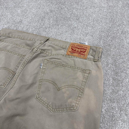 Levis 505 jeans straight leg W36L32 beige loose y2k style pants red tab logo