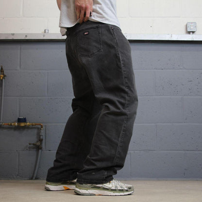 Black Dickies y2k denim jeans Skater / workwear style straight leg flex pants