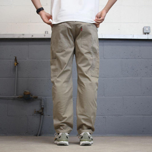 Beige Levis Carpenter Jeans W38L28 straight leg cargos red tab logo skater style
