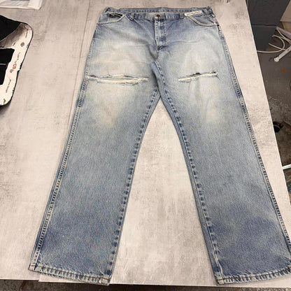 Blue Dickies jeans W40L32 loose denim 90s style skater distressed jeans