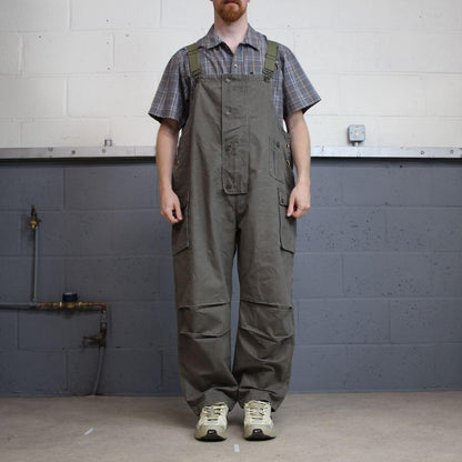 Vintage baggy utility dungarees 00s overalls khaki XXL festival skate wear