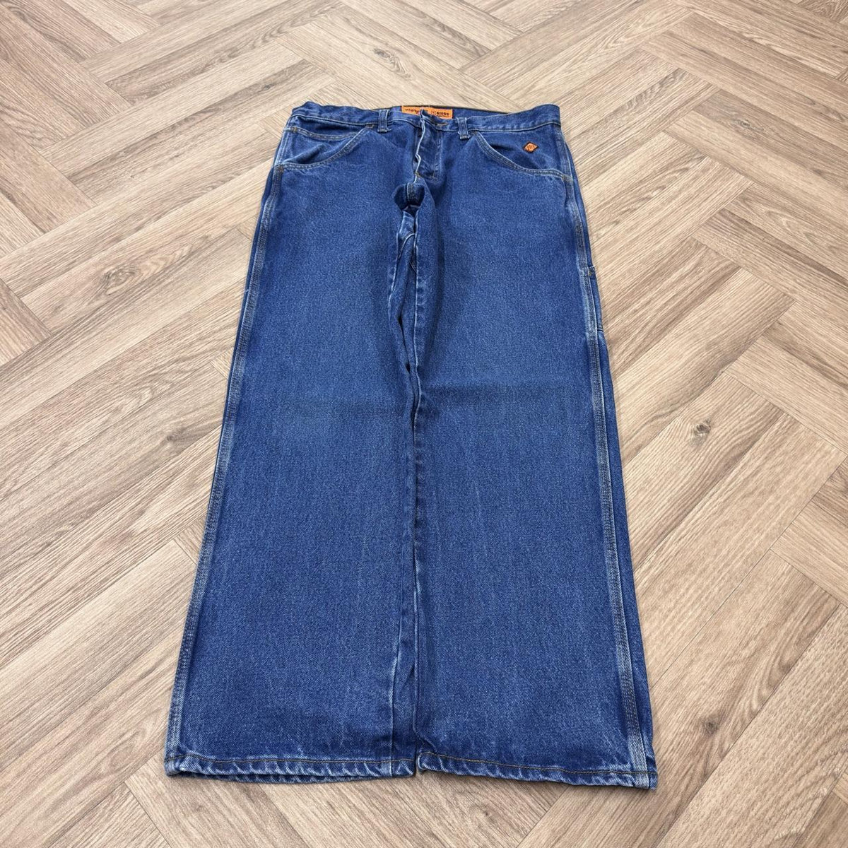 Vintage Wrangler carpenter jeans y2k Loose fit FR denim utility workwear skate trousers