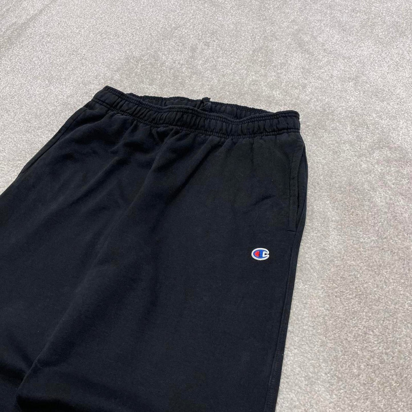 Vintage y2k Champion sweatpants joggers black Loose leg embroidered drawstring gym track pants