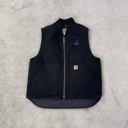 Black Carhartt gilet Large thick canvas padded body warmer vest