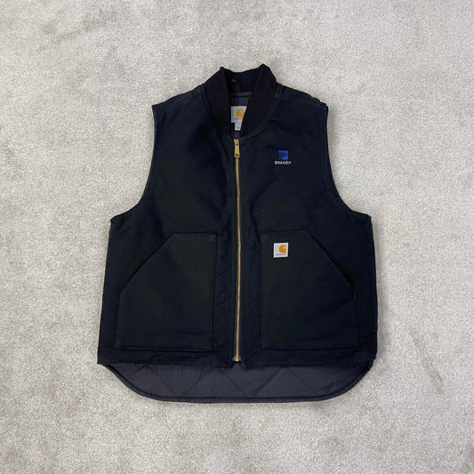 Black Carhartt gilet Large thick canvas padded body warmer vest