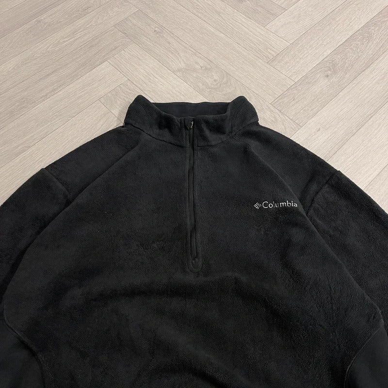 Columbia y2k 1/4 zip fleece mens black autumn pullover