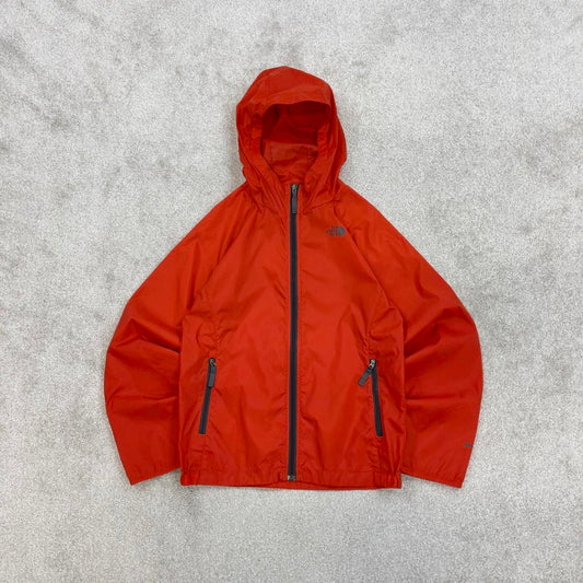Orange packable North Face Hydrenalite jacket Boys Large y2k style hooded full zip windbreaker coat