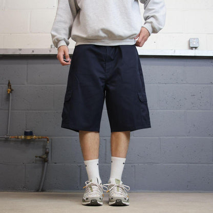 Y2K Dickies baggy cargo shorts skater style navy W40