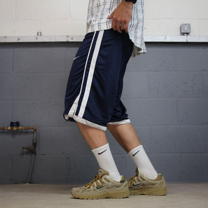 Nike sports shorts y2k loose navy Loose comfy floaty summer gym shorts