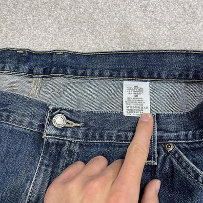 Baggy denim carpenter shorts cargo blue Member's Mark skater surf style jorts