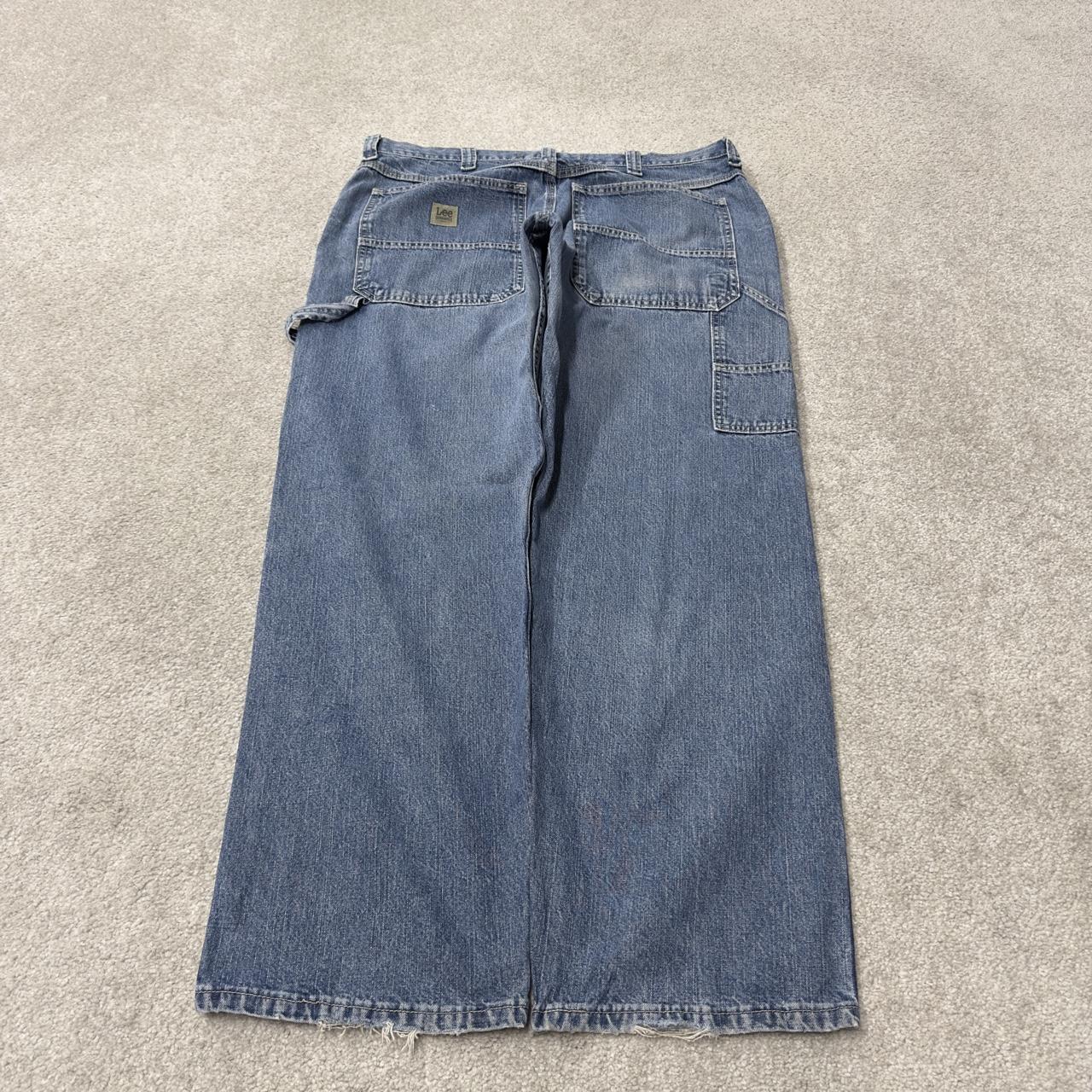Vintage baggy Lee carpenter jeans y2k blue Loose leg skater style utility workwear trousers
