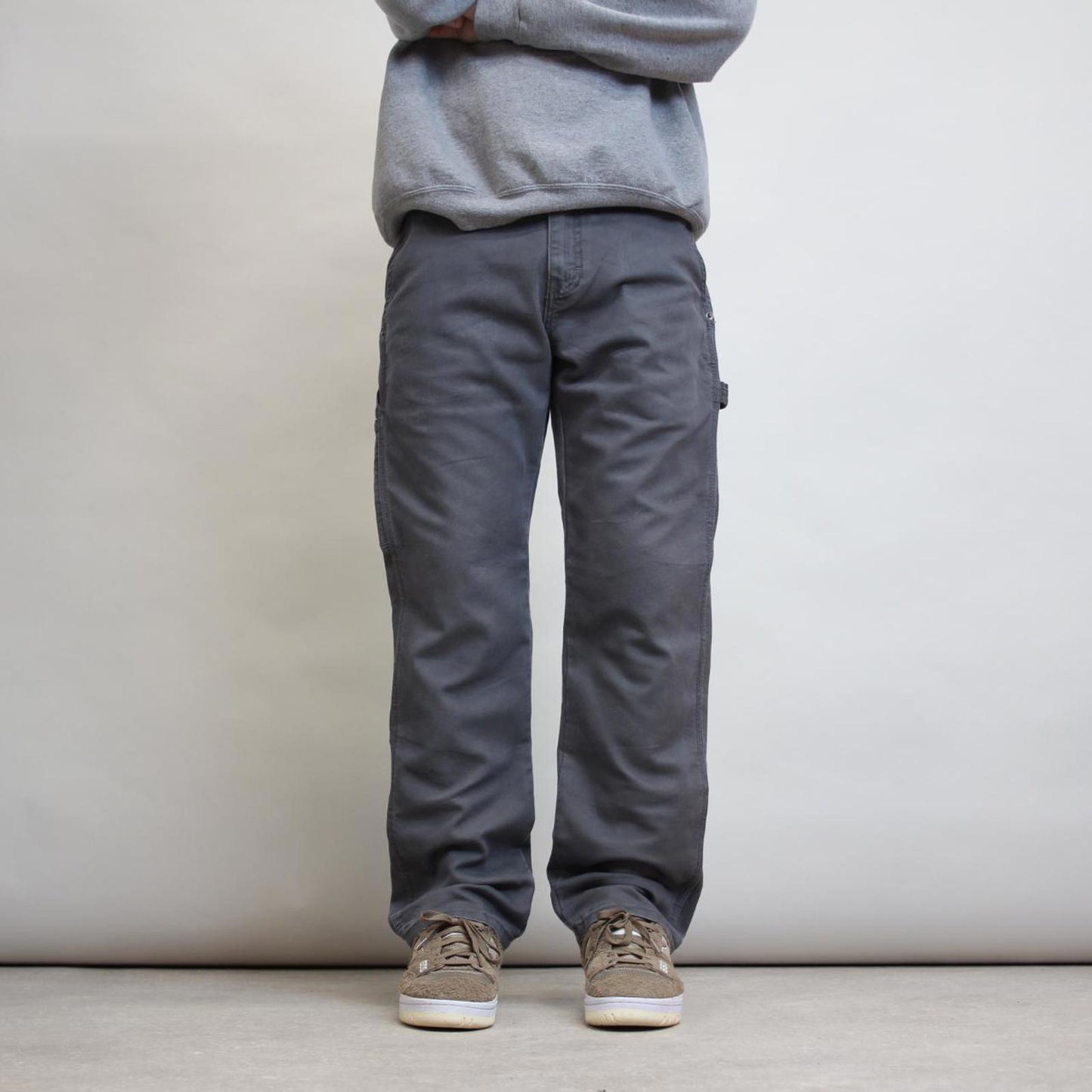 Grey Dickies carpenter jeans W32L30 flex straight leg cargo pants
