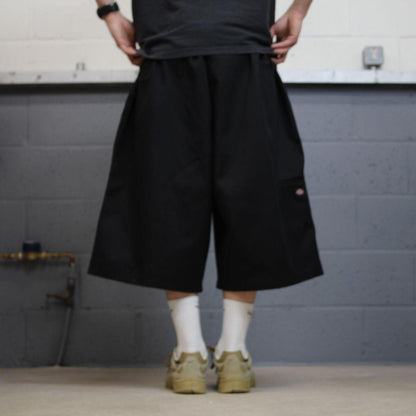 Dickies extra baggy chino shorts carpenter black Skater / surf style shorts long wide leg festival