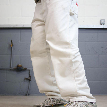 Dickies carpenter pants white painters cargos W40L30 90s skater style workwear cargo pants