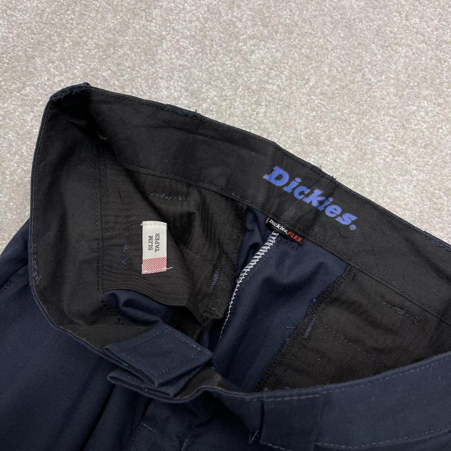 Dickies work pants slim taper navy Twill chino skate style trousers