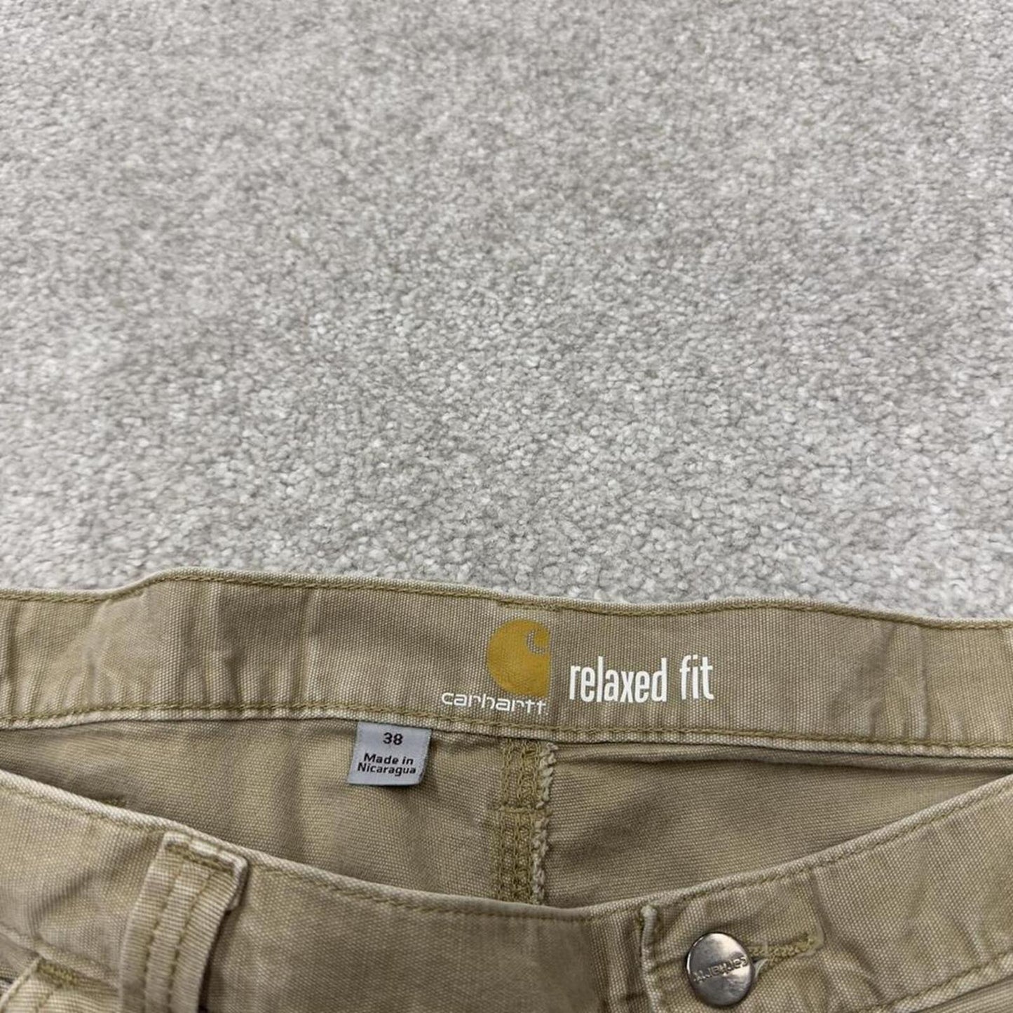Carhartt carpenter shorts khaki Relaxed fit skater style summer work shorts