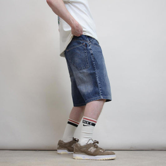 Baggy denim jorts W36 loose skater style hip hop shorts