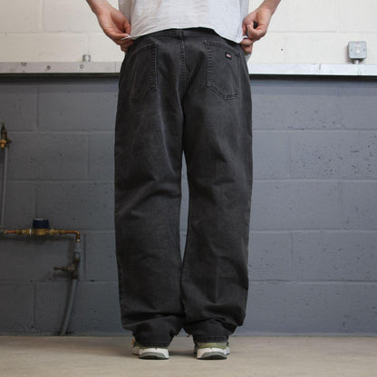 Black Dickies y2k denim jeans Skater / workwear style straight leg flex pants