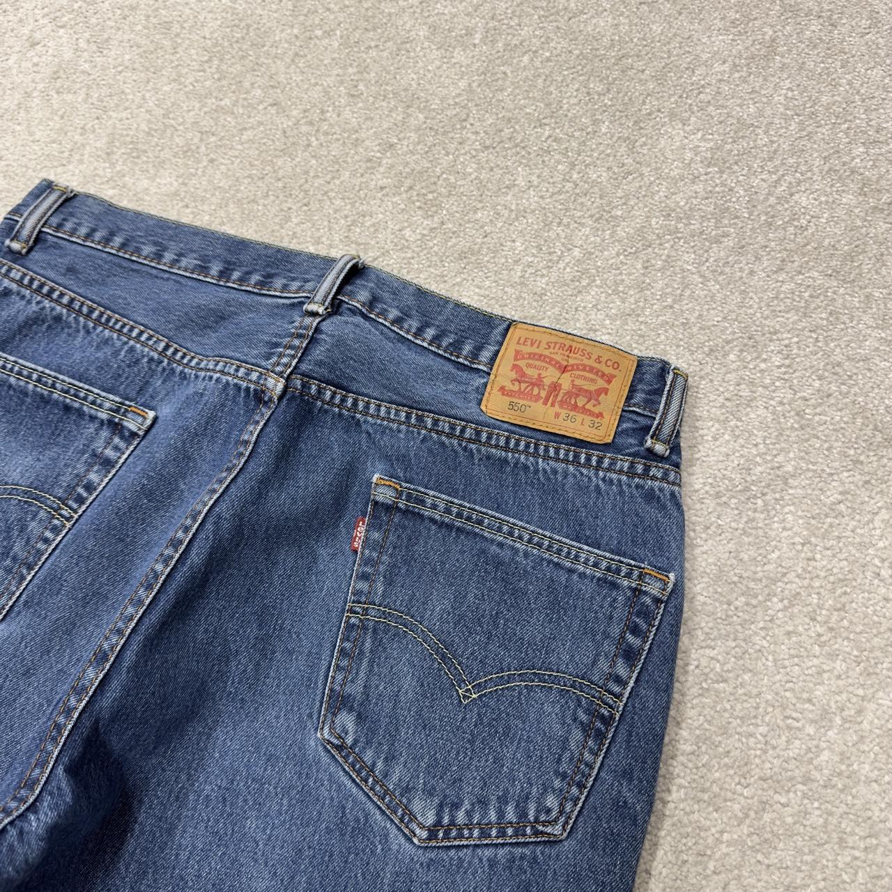 Levi’s 550 jeans y2k blue denim Levi’s loose straight leg 550 pants red tab logo
