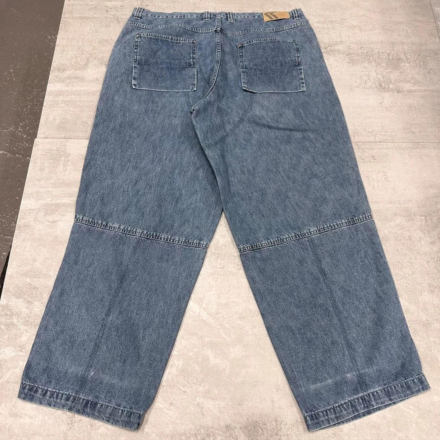 Blue Karl Kani baggy jeans W38L32 wide leg denim 90s style skater jeans