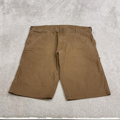 Carpenter shorts canvas y2k tan brown Key skater style cargo work shorts