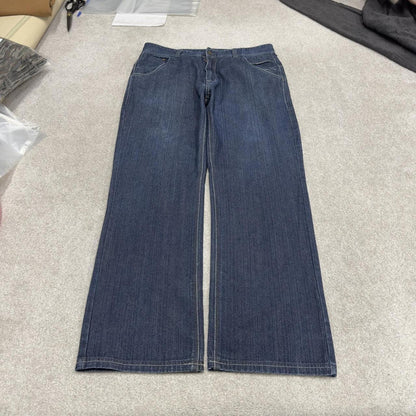 Y2K Phat Farm jeans skater style blue Loose thick wide leg denim pants